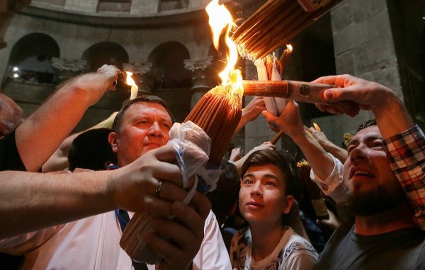 Храм гроба Господня в Иерусалиме Сошествие Благодатного огня