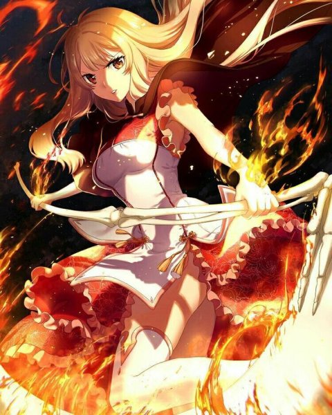 Огненная девушка аниме