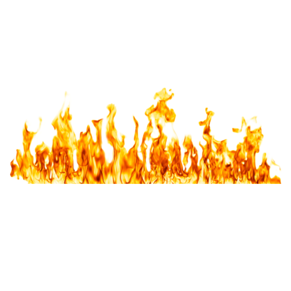 Пожар на белом фоне