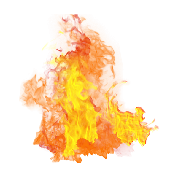 Пламя на белом фоне
