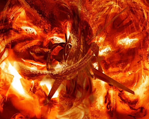 Огненная саламандра чёрный Клевер