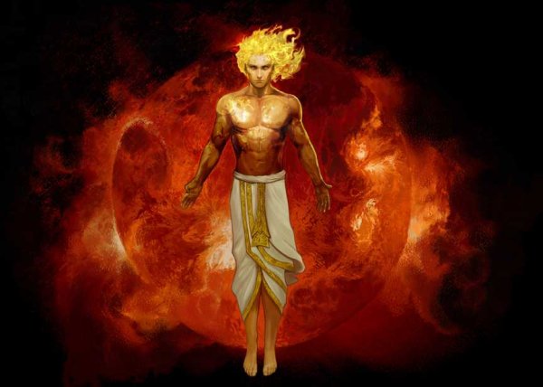 Гелиос Бог солнца арт