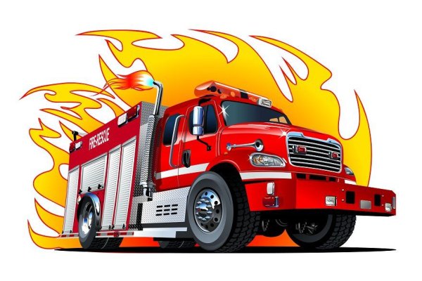 Наклейка пожарная машина