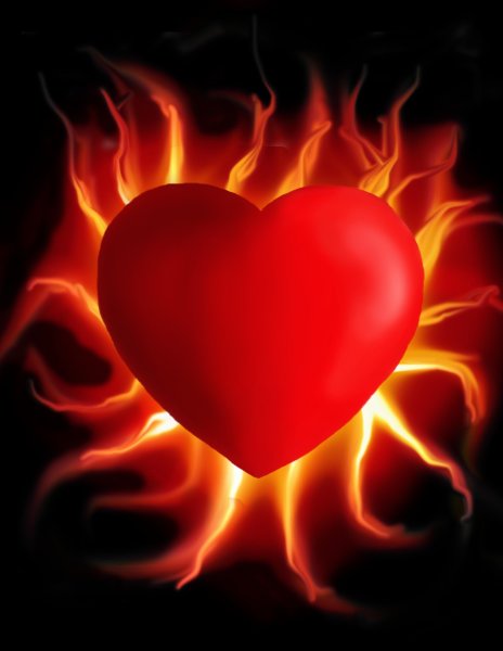 Горящие сердца.