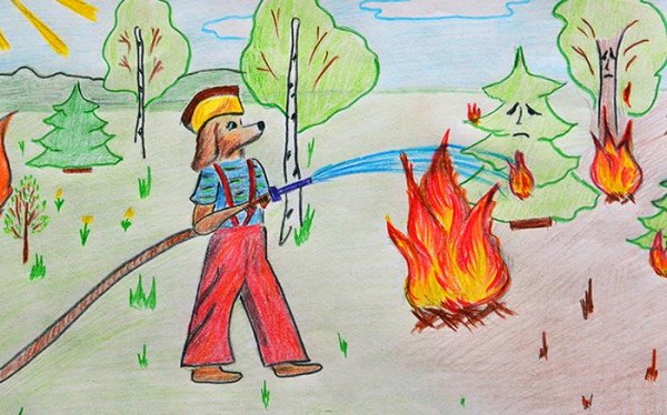 Рисунок на тему огонь