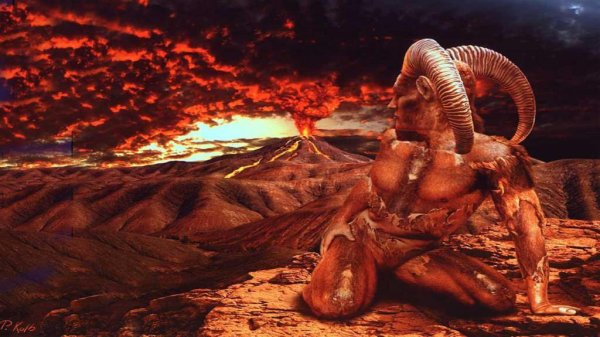 Овен Марс огонь