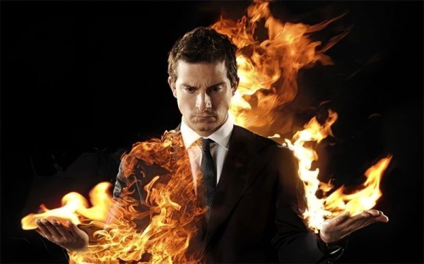 Мужик в огне