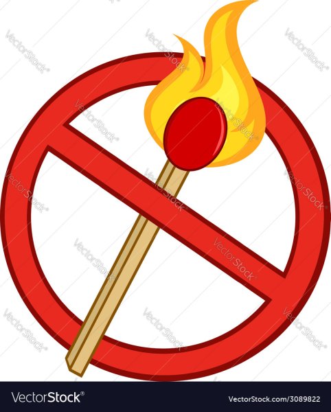 Знаки пожарной безопасности спичка