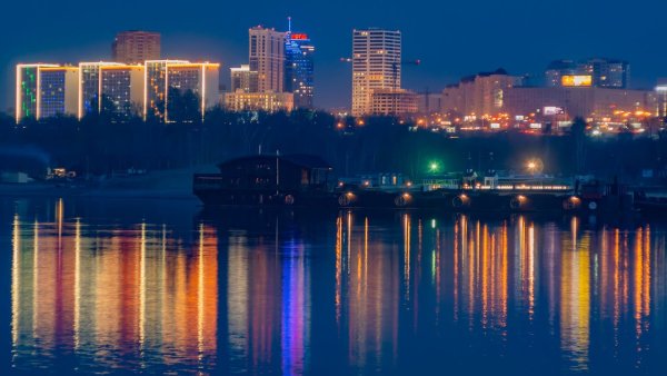 Ночной Новосибирск лето