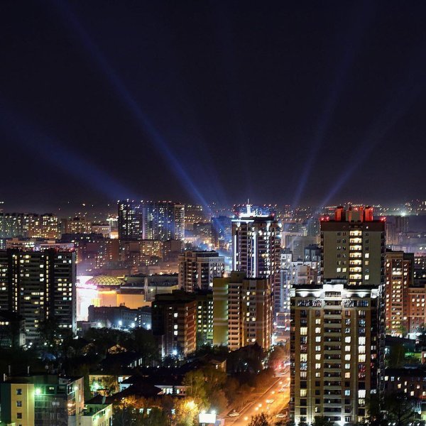 Новосибирск ночью