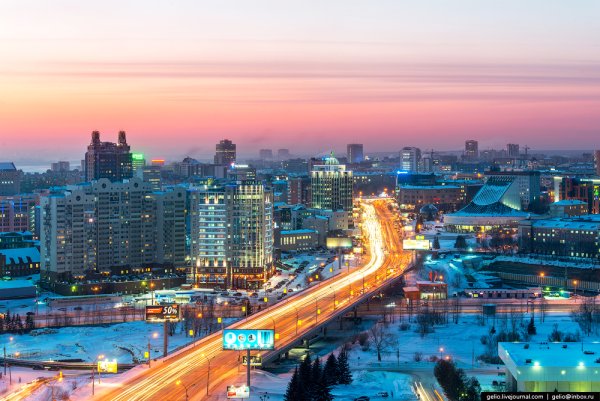 Панорама Новосибирск зимой