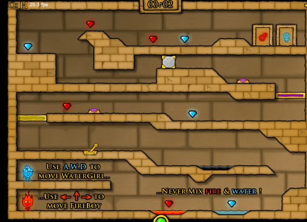 Игра огонек и водичка 2