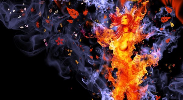 Огненные обои