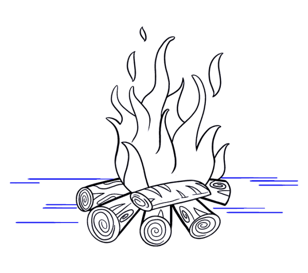 Картинки огня для срисовки