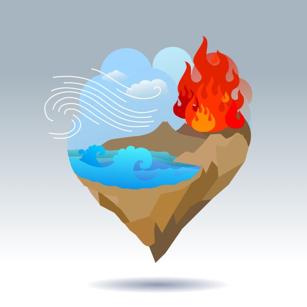 Огонь и вода рисунок