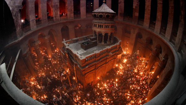 Храм гроба Господня в Иерусалиме Сошествие Благодатного огня