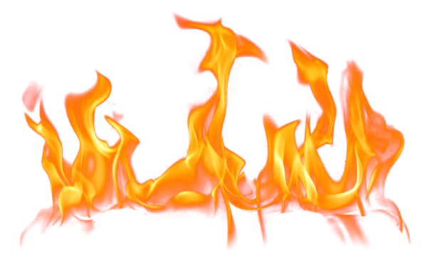 Огонь на белом фоне