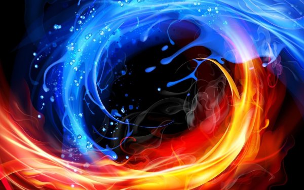 Огонь синий и красный