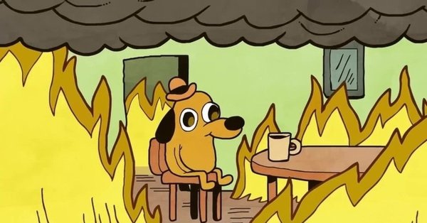 Собака в огне