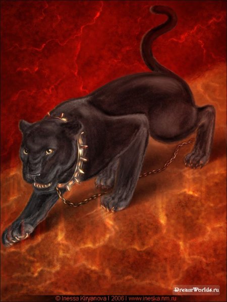 Пантера с красными глазами