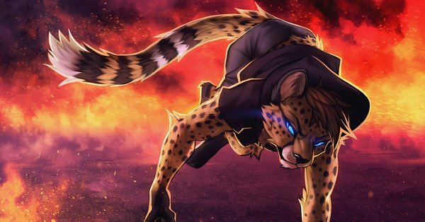 Гепард фурри арт