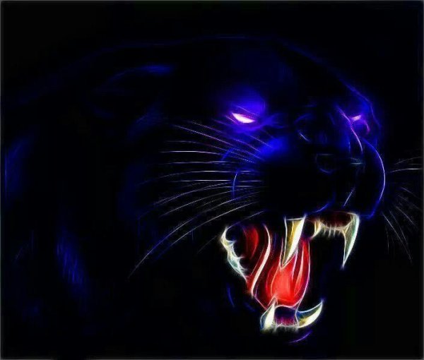 Пантера с красными глазами