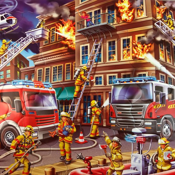 Пазл Ларсен пожарные