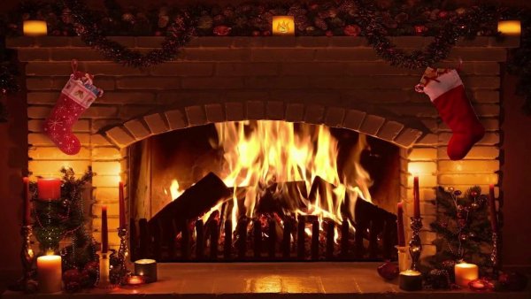 Камин Рождество