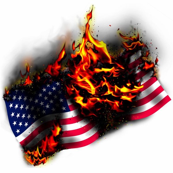 Сжигают американский флаг