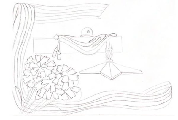 Вечный огонь раскраска для детей