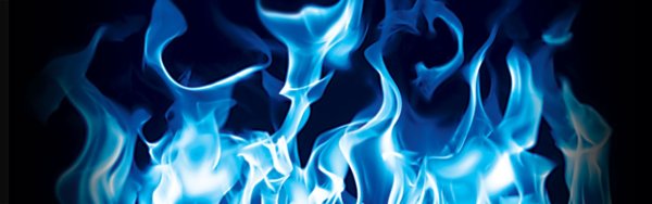 Пламя голубого цвета