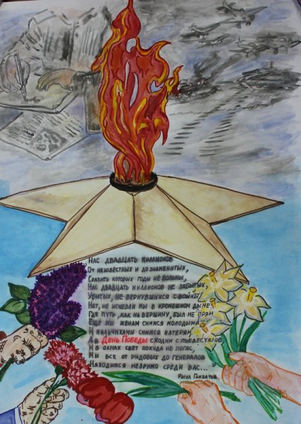 Детские плакаты ко Дню Победы