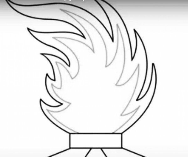 Огонек картинка для детей раскраска вечный