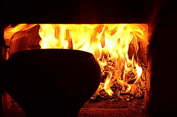 Огонь в печи