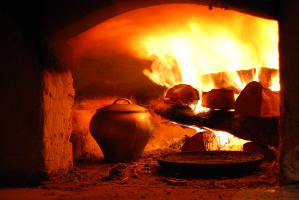 Огонь в русской печи