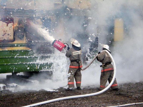 Тушение пожара пеной