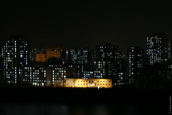 Ночные огни в домах