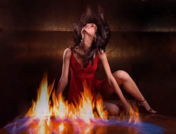 Девушка огонь страсть
