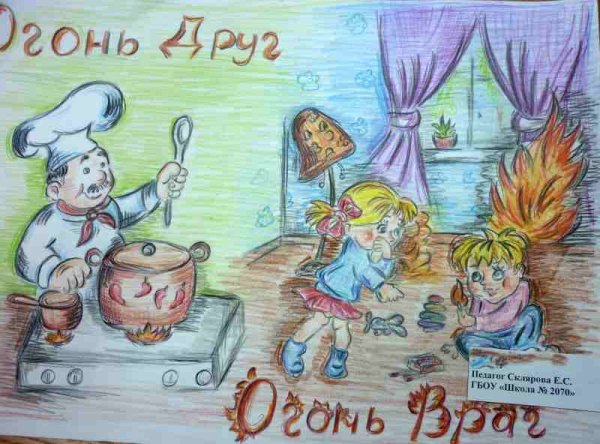 Огонь-друг огонь-враг рисунки