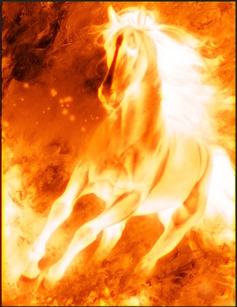 Лошадь в огне