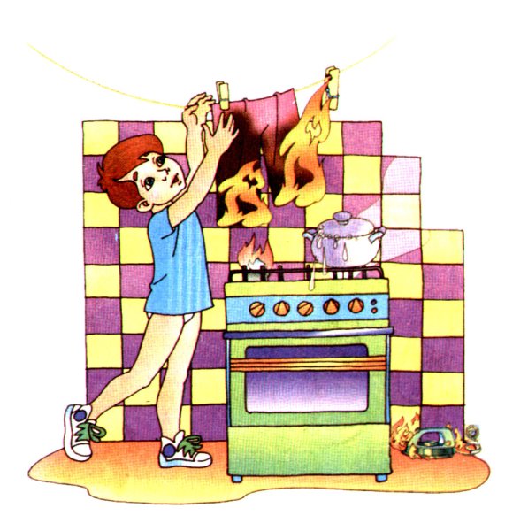 Сушка белья над газовыми плитами