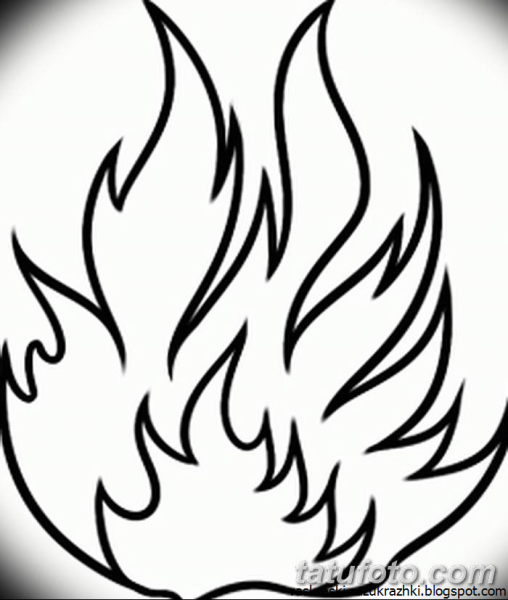 Огонь картинка раскраска