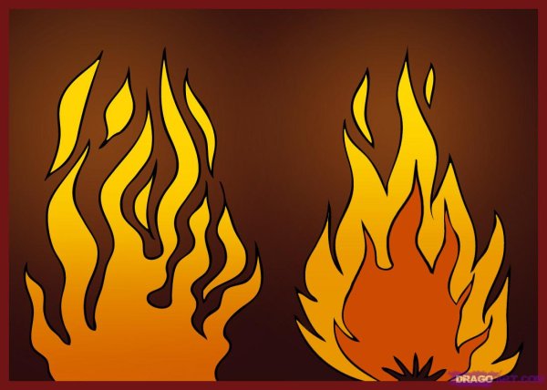 Огонь рисунок
