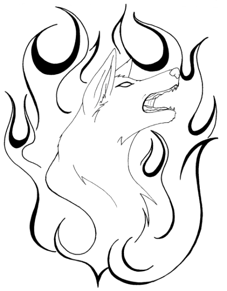 Рисунок огня для срисовки