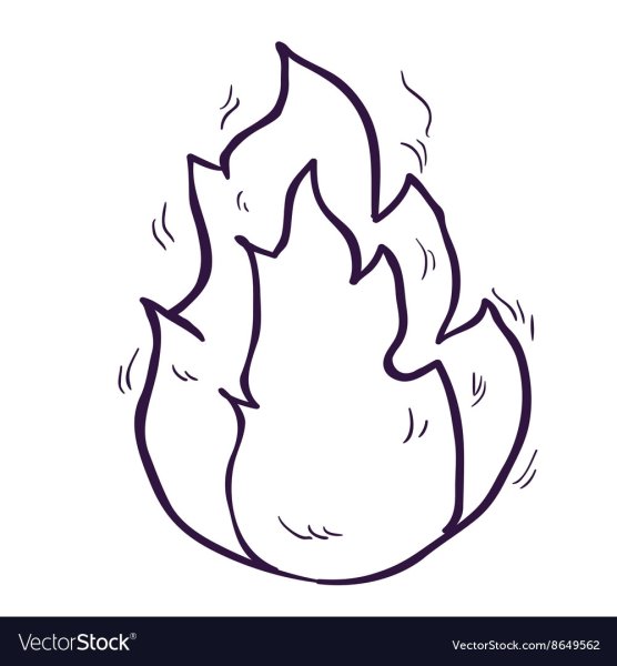 Руки с огоньком вектор чёрно белый