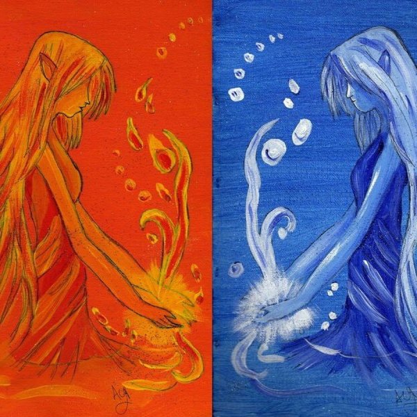 Природные стихии в виде человека