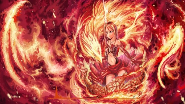 Аниме девушка Феникс
