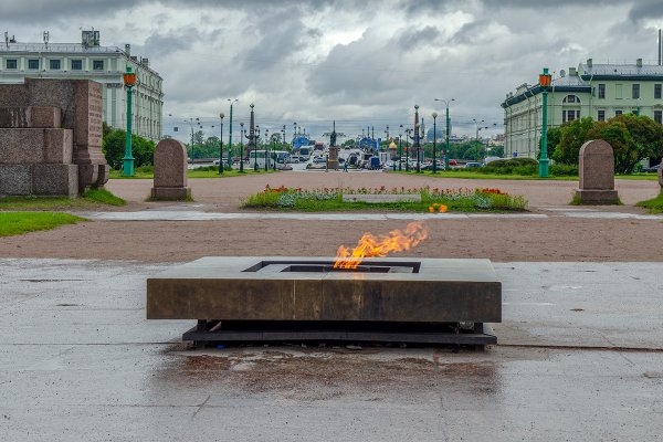 Вечный огонь на Марсовом поле в Санкт-Петербурге