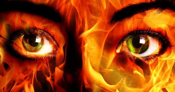 Огонь в глазах арт