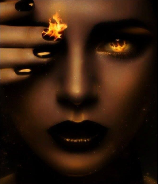 Девушка с огнем в глазах